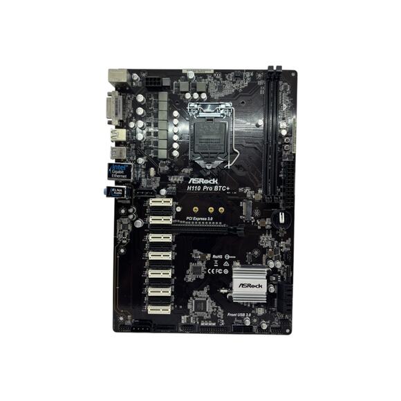 ASRock H110 Pro BTC+ ATX Mining Motherboard - Picture 1 of 3